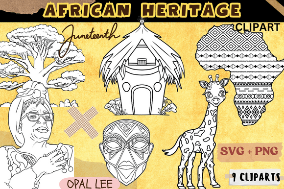 African Heritage Cliparts SVG PNG: Graphics & Illustrations for Brands