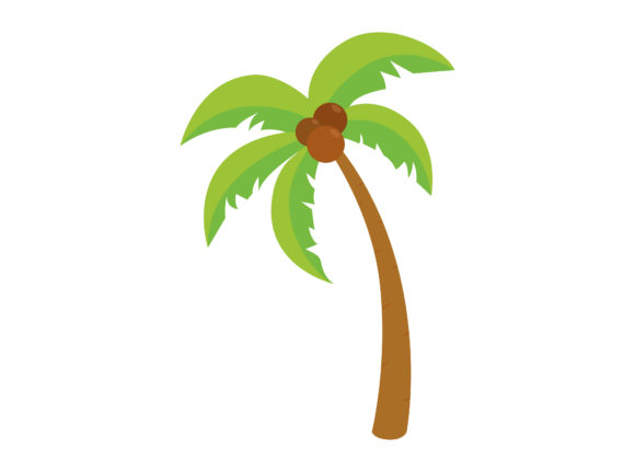 Coconut Tree Beach Vector Graphics and Illustrations