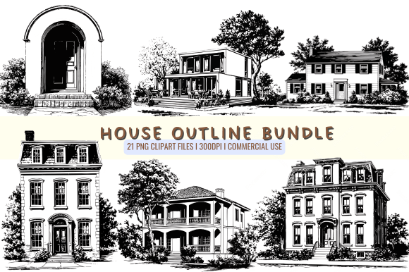 House Outline Bundle: Graphics & Illustrations for Publishers