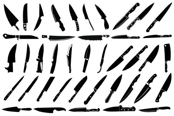 Knife Silhouette SVG: Graphics & Illustrations for Branding
