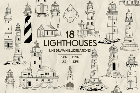 Lighthouse Line Art: Graphics & Illustrations Review