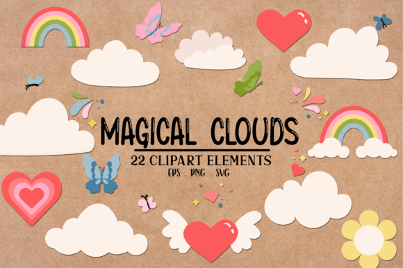Magical Clouds Clipart: Graphics & Illustrations Review