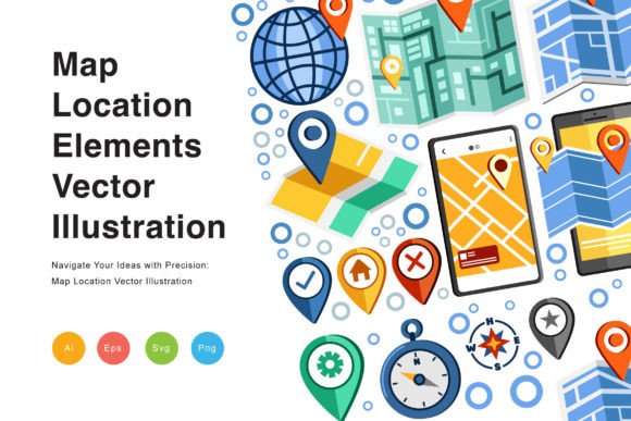 Map Location Vector Graphics & Illustrations for Sellers