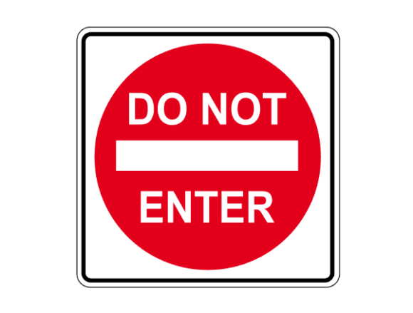 Road Sign Prohibited Entry Embroidery Review
