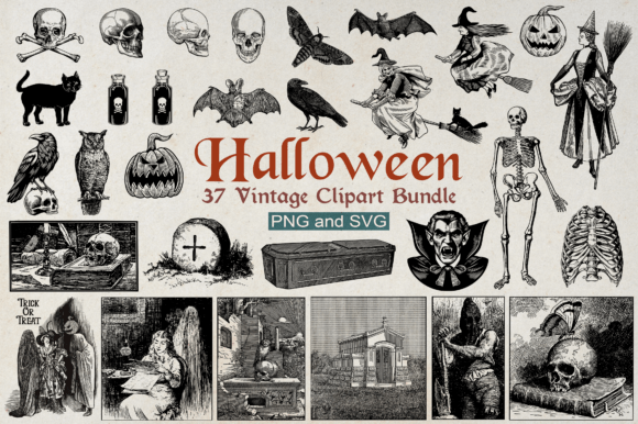 Vintage Halloween Graphics & Illustrations Review