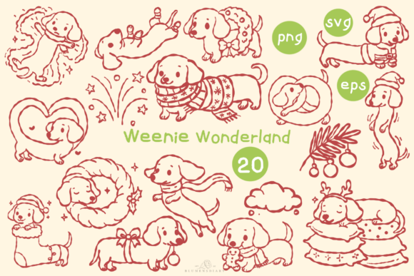 Weenie Wonderland Clipart: Graphics & Illustrations